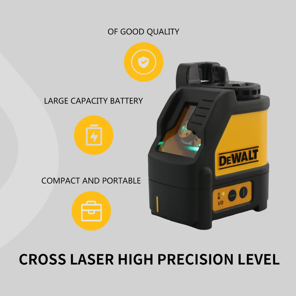 DeWalt DW088CG Green Beam Cross Line Laser Level High Precision Horizontal Vertical Laser Level Dotting Instrument