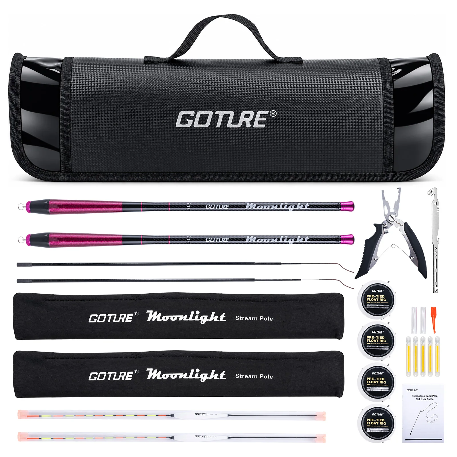 Fishing Rod Carbon Fiber - Goture 2pcs 1.8M-3.6M Carbon Fiber Tenkara
