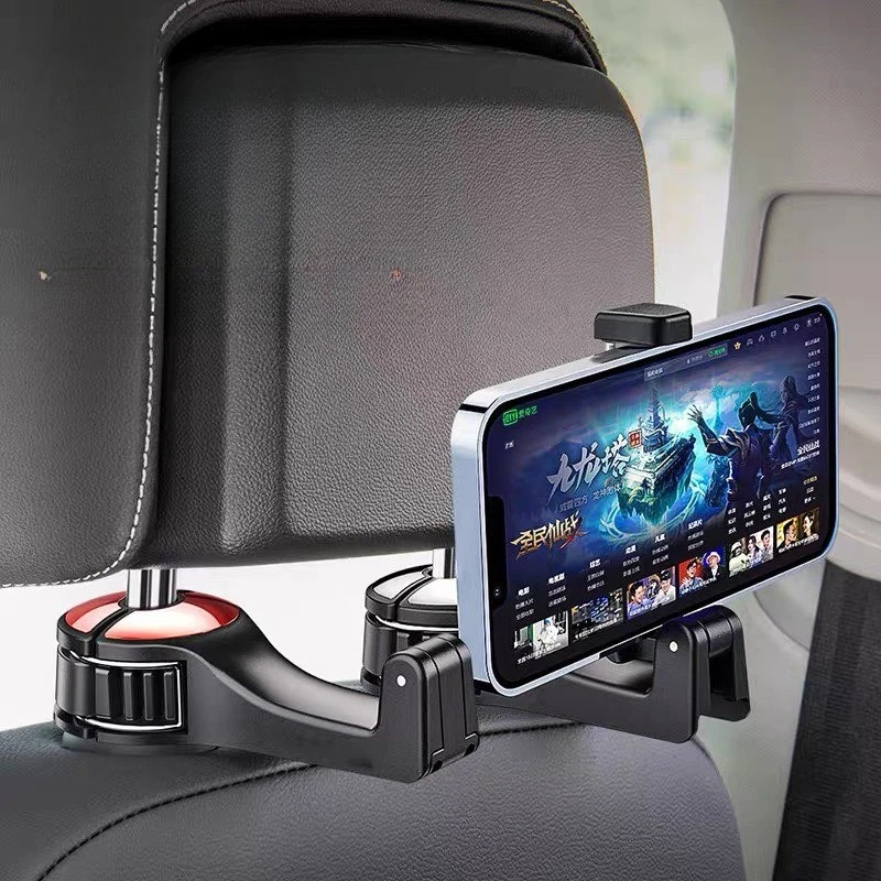 2 in 1 Car Headrest Hook Phone Car Holder Car Hanger Portable Seat Back Hanger Storage Hook Phone Holder Auto Fastener Clip