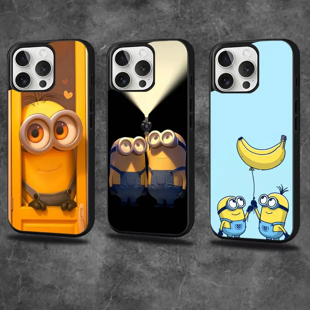 

C-Cartoon M-Minions Phone Case For iPhone 16,15,14,13,12,11,Pro,Max,Plus,Mini,SE4,E Magnetic Magsafe Wireless Charging
