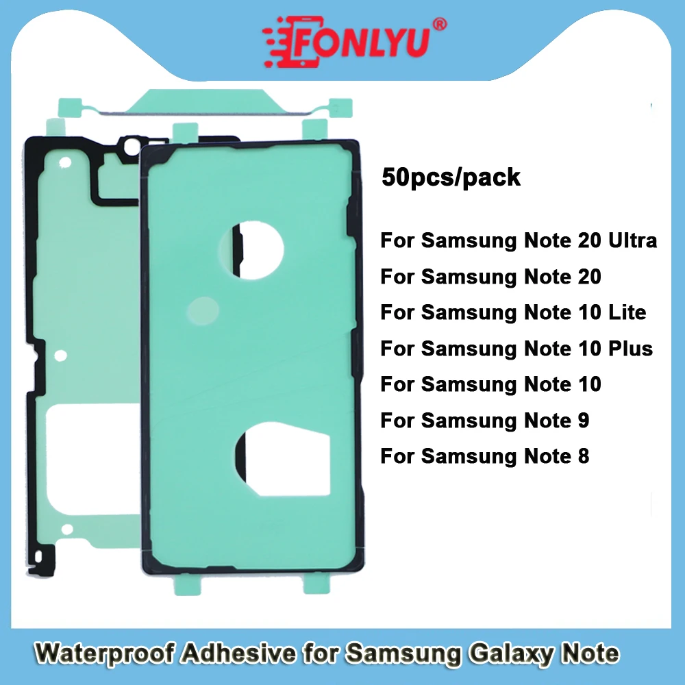 

FONLYU For Samsung Note 20Ultra 20 10 9 8 Front Screen LCD Bezel Frame Back Cover Waterproof Adhesive Tape Glue Sticker 50pcs