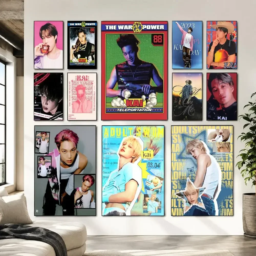 Best Seller Idol K-KAI Painting Calligraphy Canvas Wall Art Living Room Bedroom Hallway ClearPrint Non-Fading&Gift