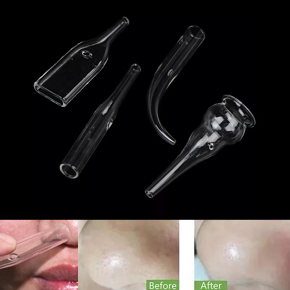 

1pc Blackhead Removal Glass Pipes Face Pore Cleanser Beauty Machine Vacuum Suction Facial Care Accessories Skin Care Supply