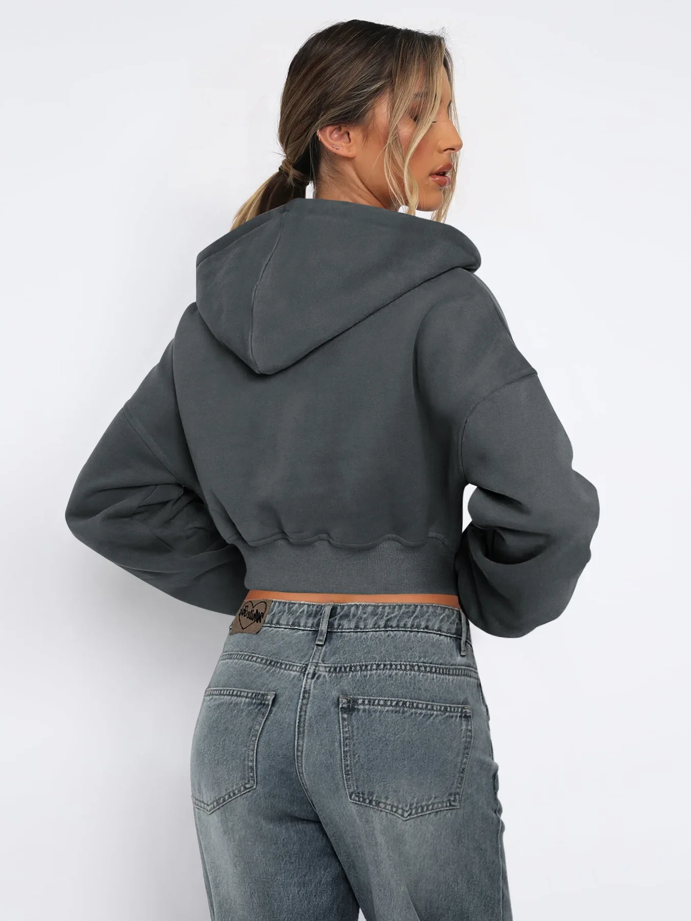 2025 Fall Winter New Arrival Women's Long-Sleeve Hoodie Zip-Up Cardigan Hooded Casual Jacket for Women Y2k Clothing Tops