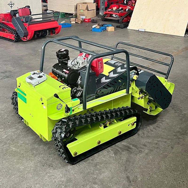 Customized tracked robot remote-controlled lawnmower, a best-selling model in China