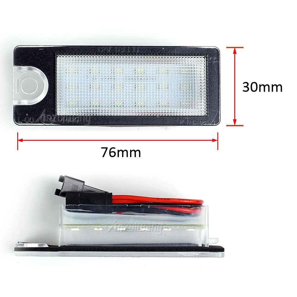 2Pcs LED License Plate Lights 18 Car Number LEVED License Plate Lamp Light for Volvo S80 99-06 S60 V70 XC70 XC90 Car Accessories