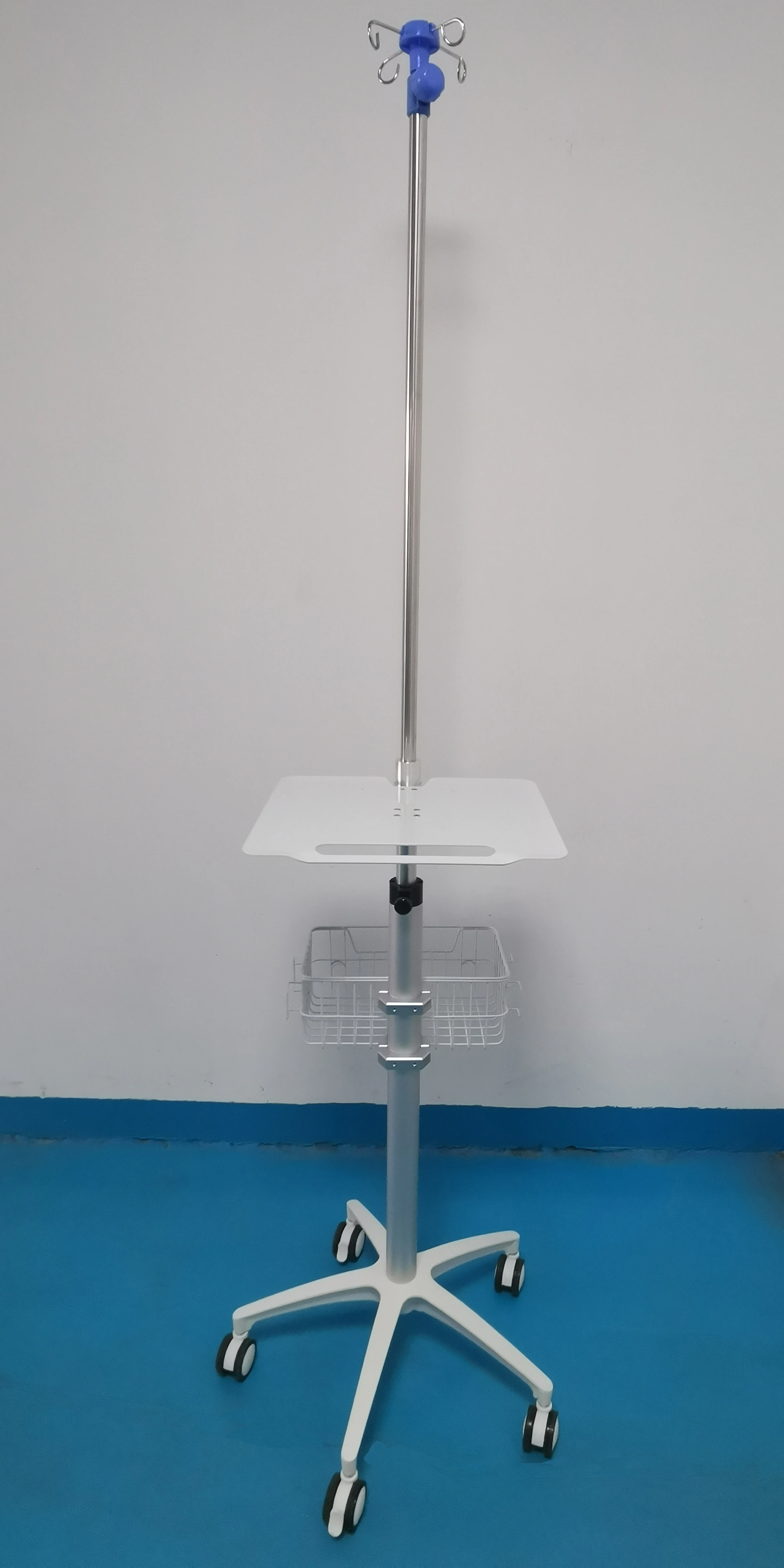 Troli Stainless Steel Pompa Infus Rumah Sakit