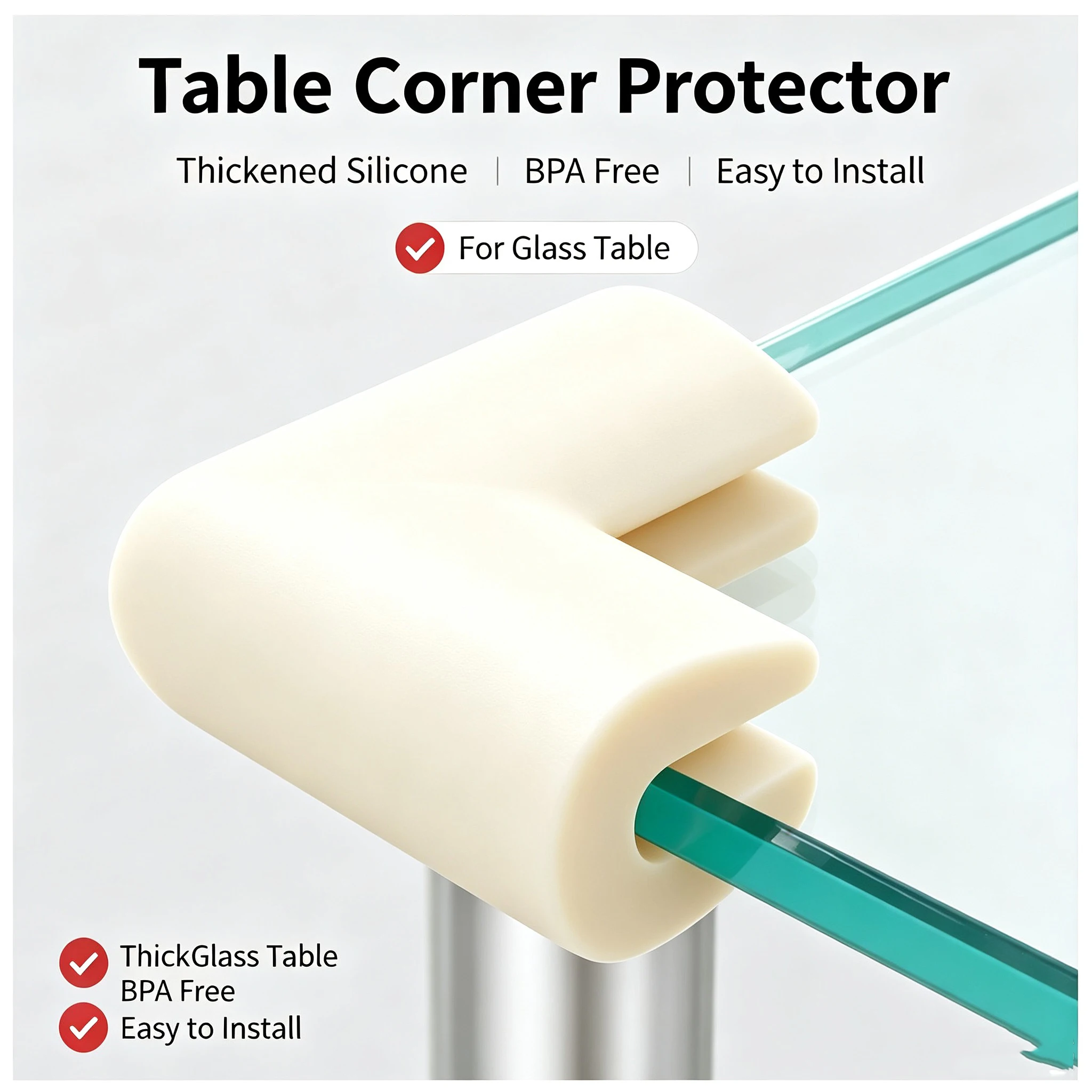 10pcs Soft Baby Safety Proofing Corner Guard-Pre-Taped Table Corner Protector for Child Safety Furniture Bumper & Sharp Edge