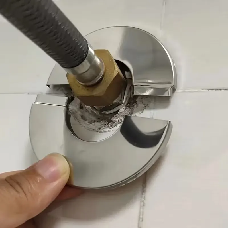 3 Pairs Stainless Steel Decorative Wall Plates for Faucets, Air Conditioner, Water Heater & Heating Pipes