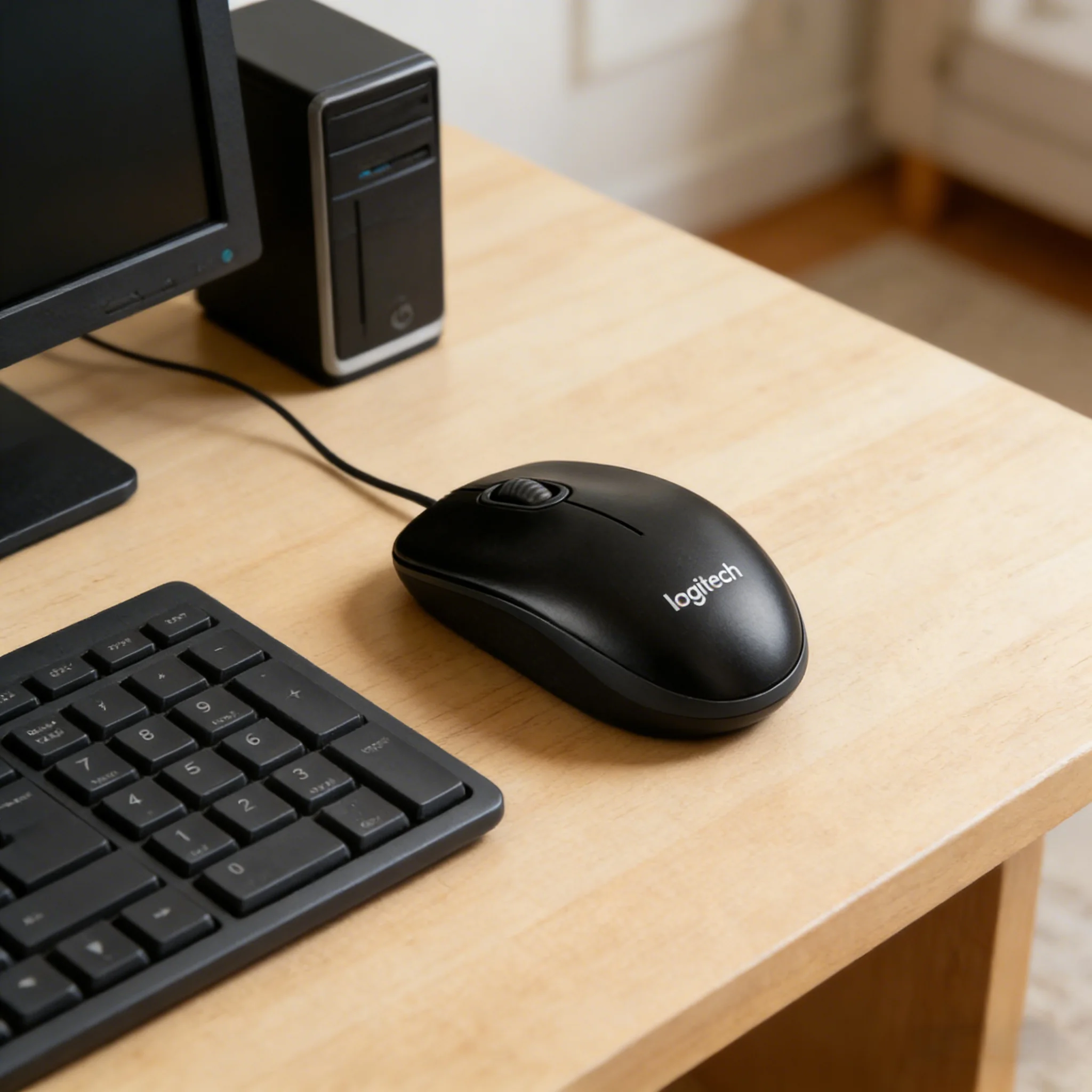 

Проводная мышь Logitech M100R Plug & Play, не требующая драйверов, для Windows, Mac, Chrome OS, ноутбуков, настольных компьютеров, офиса и дома.