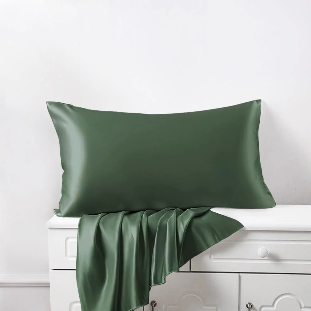 

100% Mulberry Silk Pillowcase for Hair and Skin, 22 Momme Pure Silk Pillow Case With Zipper,Front In Silk & Back in Tencel