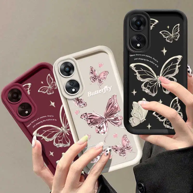 A78 Love Butterfly Sky Eye Ladder Phone Case For OPPO A98 A96 A95 A94 A93 A92 A91 A83 A79 A77 A76 A74 A73 A72 A58 A57 A55