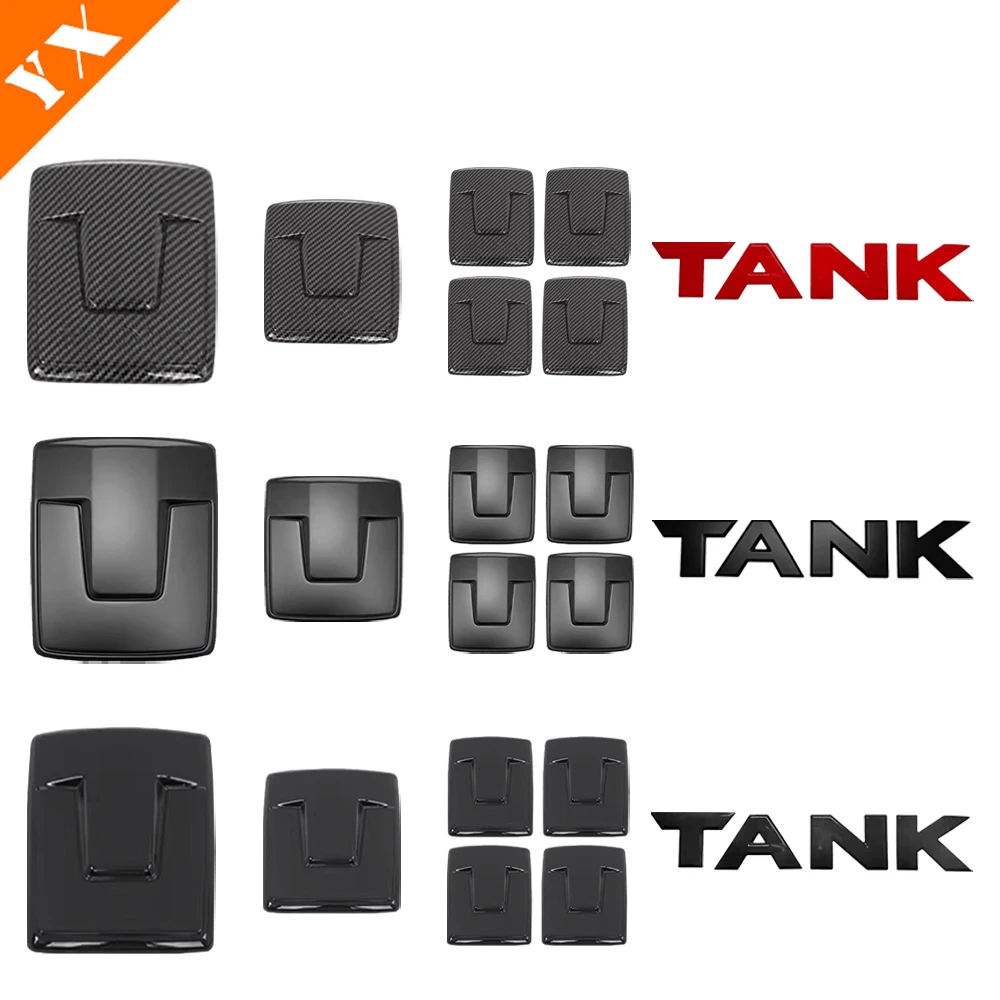 

For GWM Tank 700 hi4t Accessories 2024 2025 Car Steering Wheel Logo Front Rear Logo Car Wheel Logo Sticker Decor Cover Trim