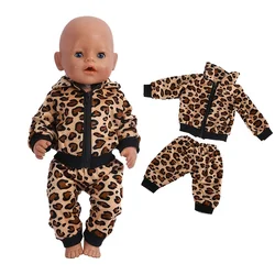 18 inç oyuncak bebek giysileri leopar baskı 43 cm bebek doğumlu giysiler amerikan kız oyuncak bebek giysileri OG bebekler Dollhouse aksesuarları kız hediye
