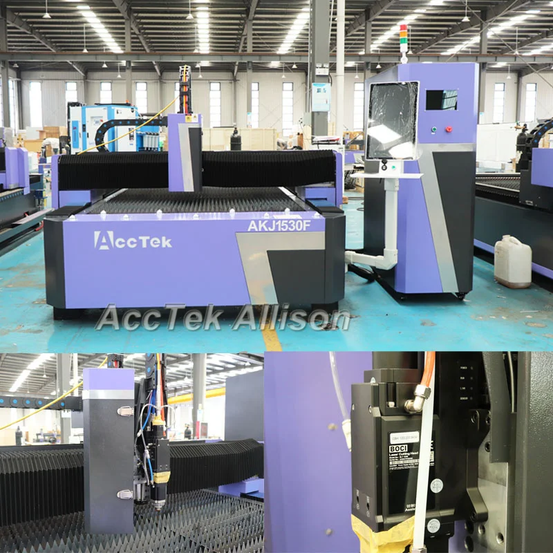 

AccTek 1500*3000mm Fiber Laser Carbon Steel 30mm 6kw MAX Metal Cutting Machines with Boci Laser Head