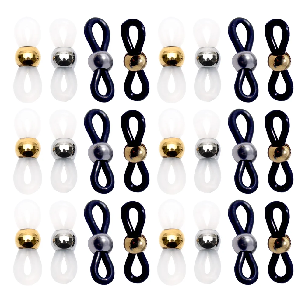 

40PCS Eyewear Rope Chain Accessory Eco friendly Silicone Anti Adjustable Glasses Buckle Non Eyeglass Holder