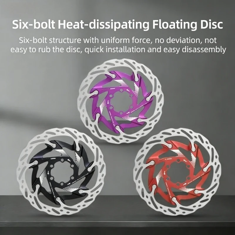 

160MM MTB Disc Brake Rotor, 3D Stereo Floating, Anodized Ultra-light Quick Cooling Bicycle Rotor