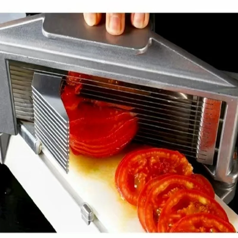 Commercial Manual Tomato Slicer Adjustable Thickness Stainless Steel Vegetable Slicer For Lemon Fruit
