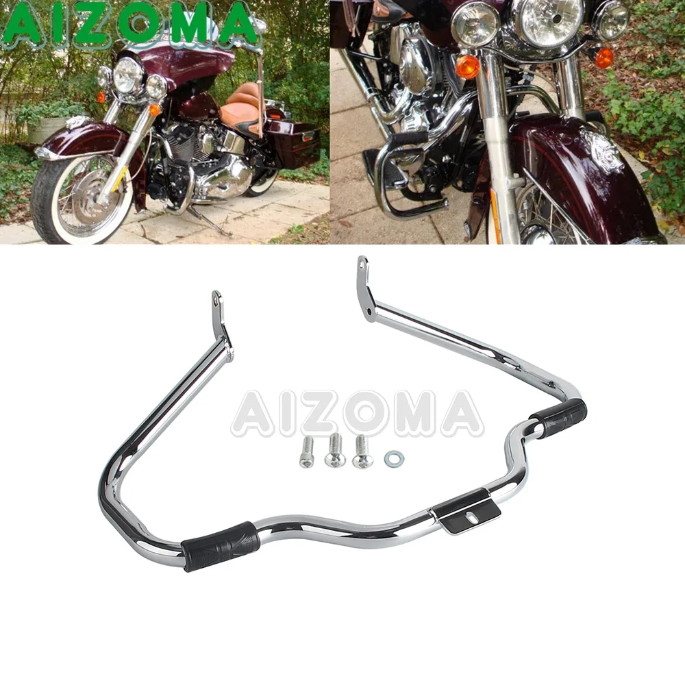 شريط حماية من تحطم محرك الدراجة النارية لـ Harley CVO Softail قابل للتحويل ديلوكس FLSTN FLSTNI FLSTNSE FLSTSE عظام متقاطعة FLSTSB 05-17