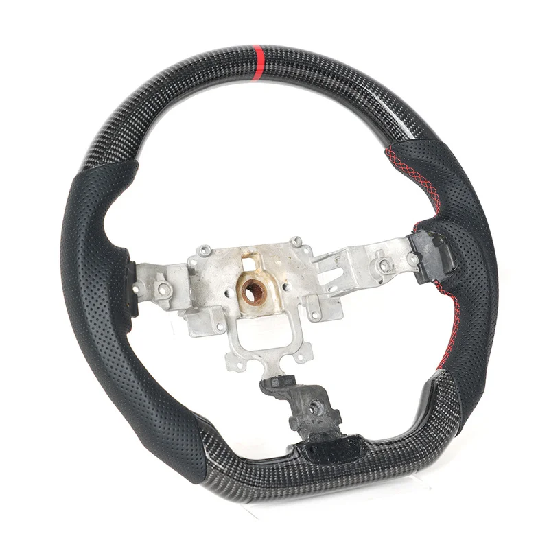 Real Carbon Fiber Full Leather Steering Wheel With LED Display Direct Fit for Mazda RX-8 CX-7 MX-5 2008-2010 OE Style Brand New