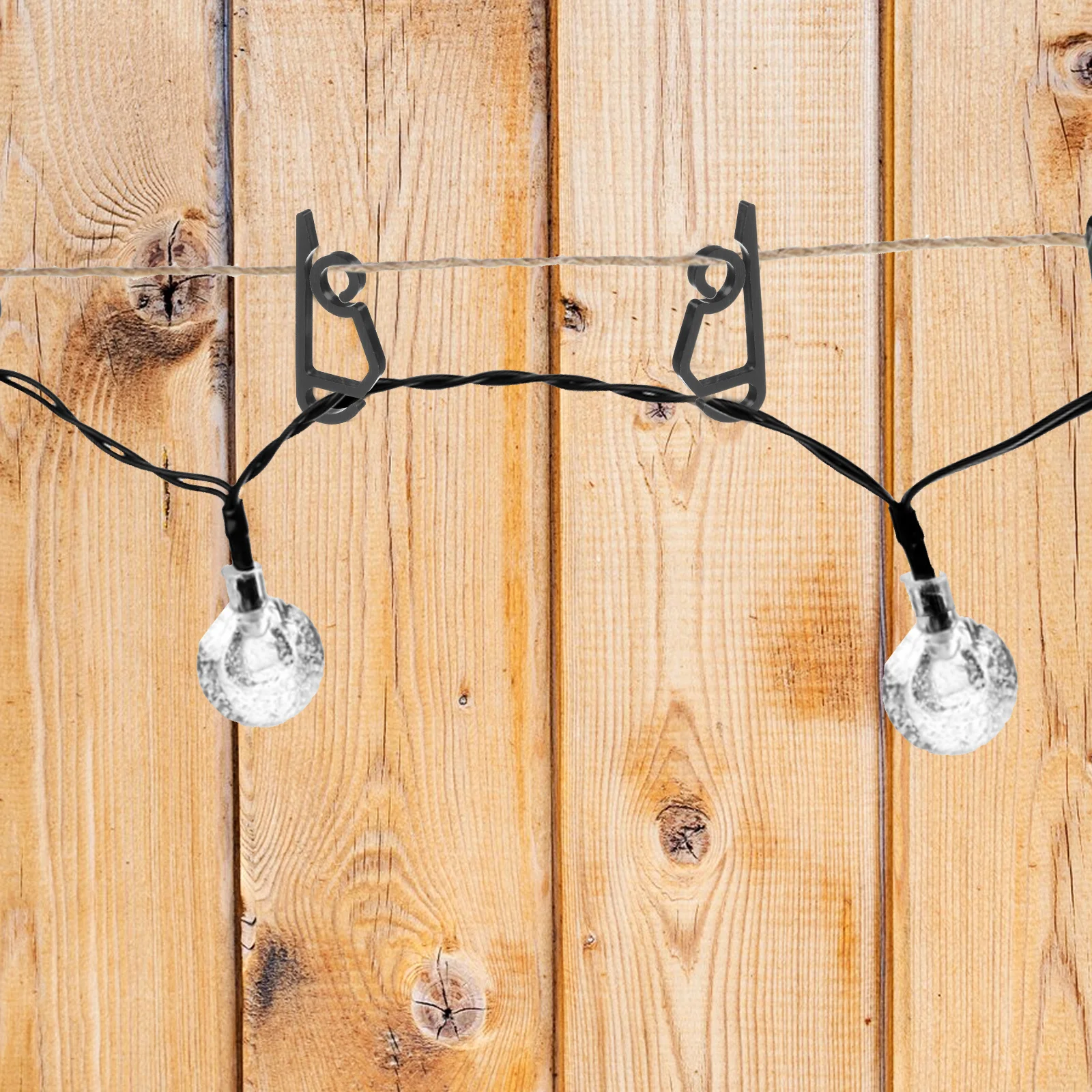 

50Pcs Weatherproof Gutter Light Clips Outdoor Heavy Duty Hooks for Christmas String Lights Patio Roof Decorations