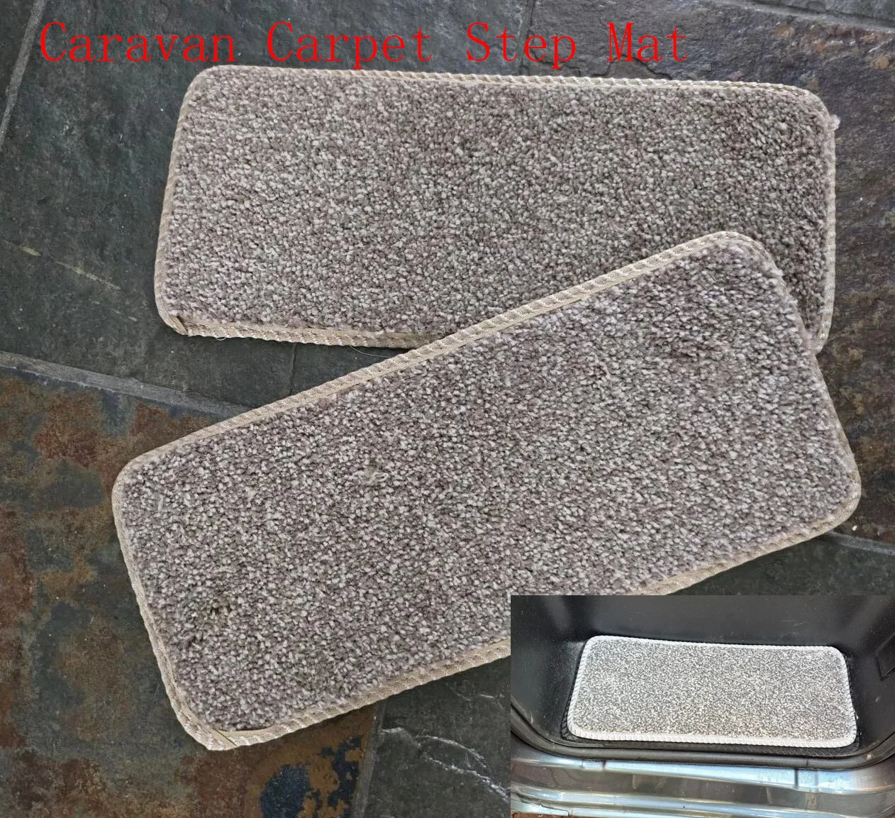 

2PCS Caravan Carpet Step Mat Set Carpet Motorhome Campervan Cab Door Step Mats For Fiat Ducato Citroen Relay Peugeot Boxer