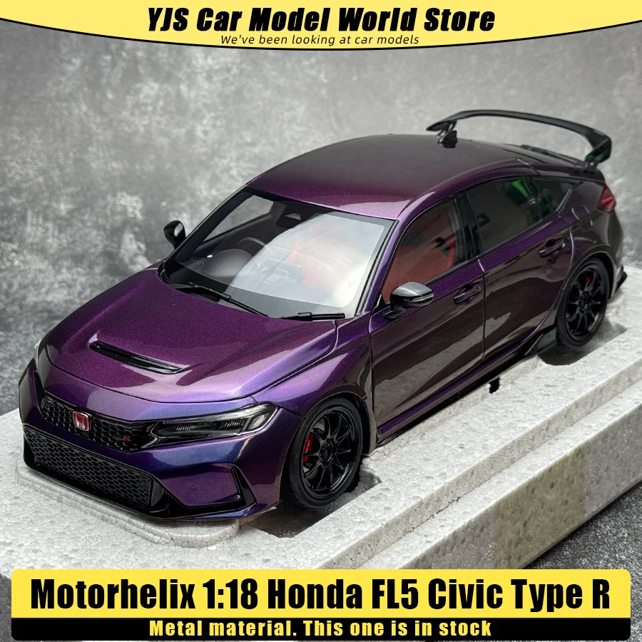 Motorhelix 1:18 MH Honda FL5 Civic tipo R modelo de coche deportivo decoración estática colección de regalos de vacaciones