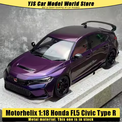 Motorhelix 1:18 MH Honda FL5 Civic Type R Car model Sports car static decoration holiday gift collection
