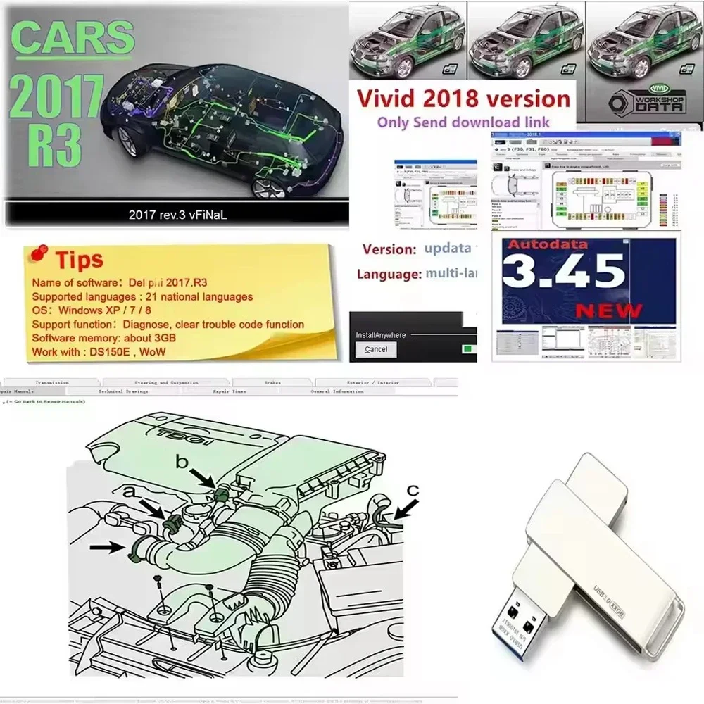 Autodata 3.45 Vivid Workshop 2018 Automotive Repair Software Atris-Technik Deiphls 2017.R3 with Keygen for Cars & Trucks