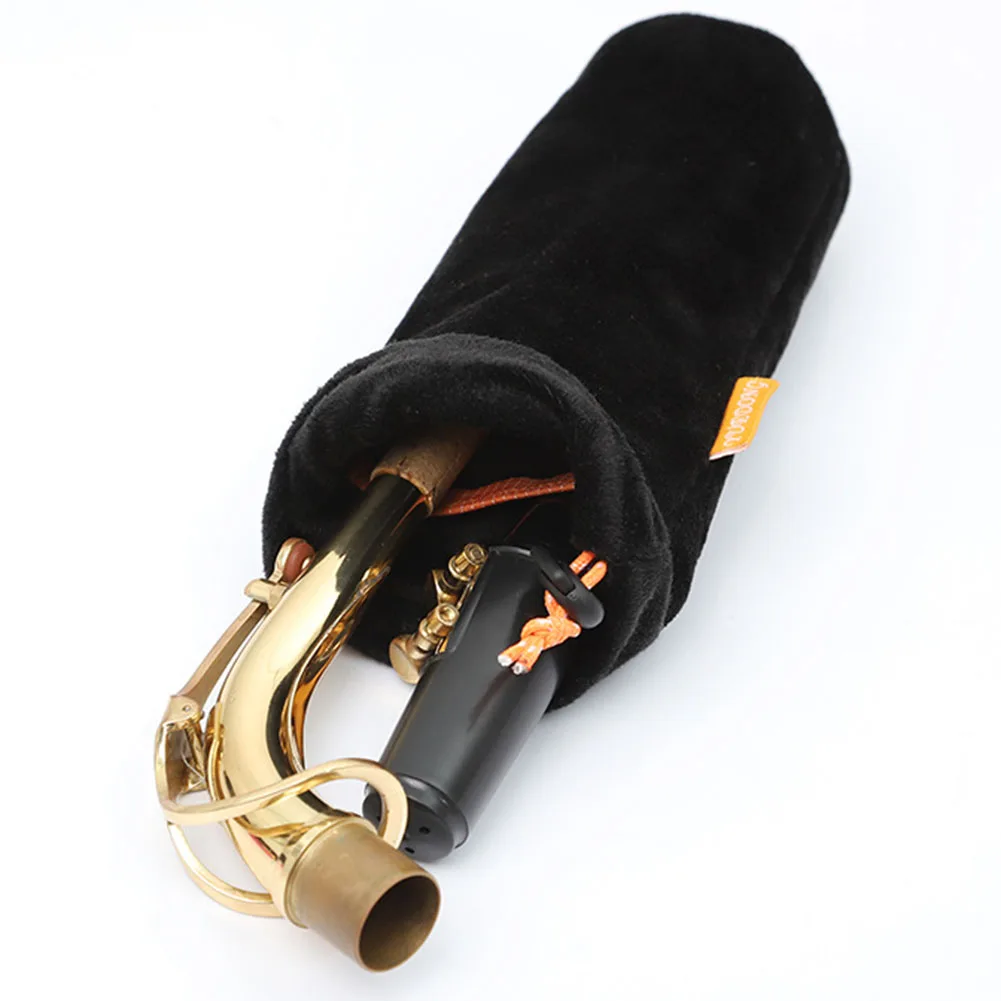 Travel Storage Bag for Alto and Tenor Saxophones Lightweight and Cotton Material with Elbow Mouthpiece Protection