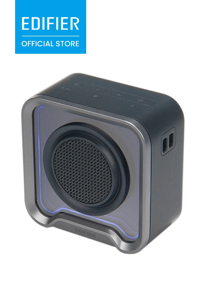 Edifier QS20 Tragbarer Bluetooth-Lautsprecher mit Umgebungsbeleuchtung, Bluetooth V6.0, IP67, wasserdicht, 12 Stunden Akkulaufzeit, mit Mikrofon für den Außenbereich