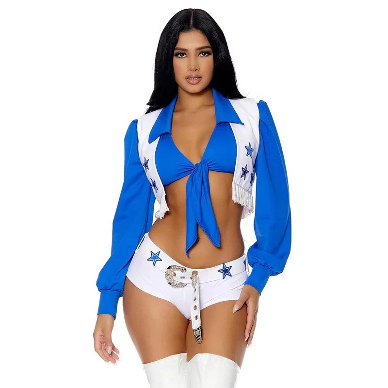 Karneval Sexy Cheerleader Kostüm High School Sport Wettbewerb Tanz Outfit Cosplay Fancy Party Kleid