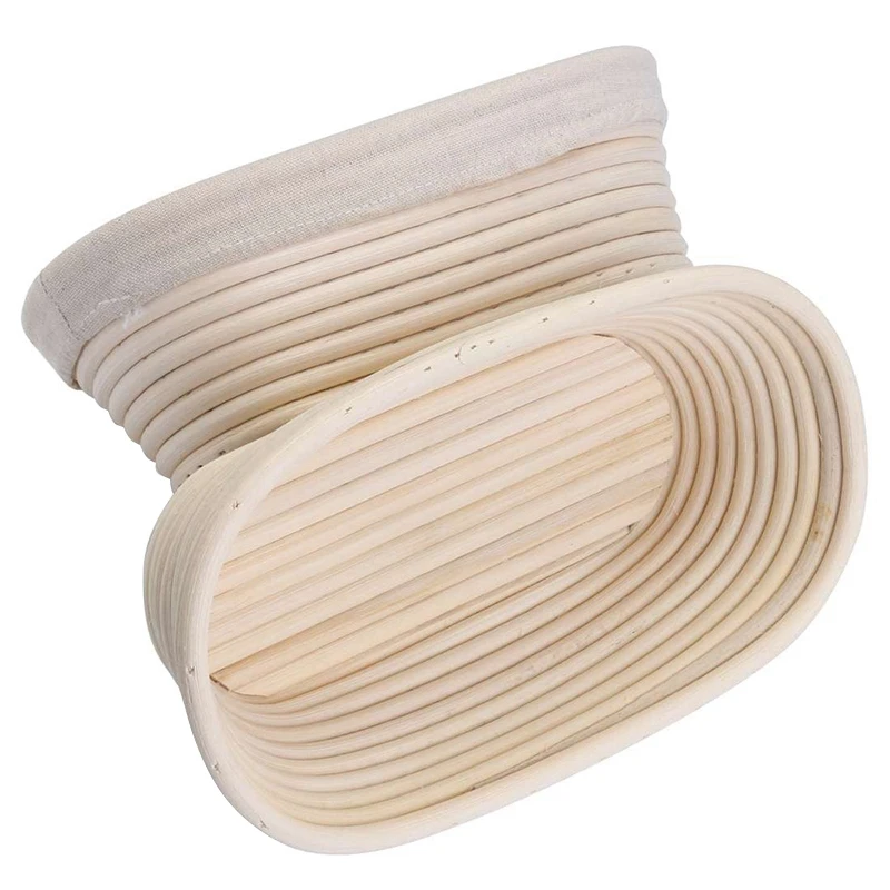 

ABWR-1 Set 10 Inch Bread Proofing Basket, Proofing Basket + Cloth Liner + Dough Scraper + Bread Lame & 2Pcs 25Cm/10 Inch Bread B