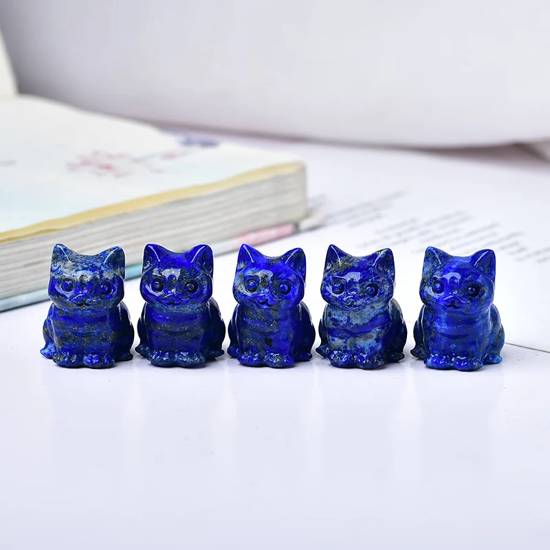 Lapis Lazuli Cute Kitten Home Decor Valentine's Day Aquarium Garden Decorations Decoration Purpurita Crystal Red Agate Dilldos