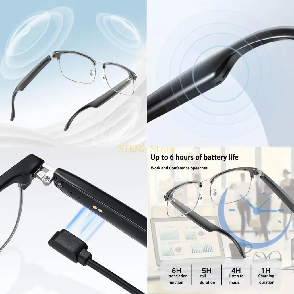 

AI Translation Glasses Wireless Real Time Language Conversion Lightweight Design 8H Battery Suitable for Travel Business best