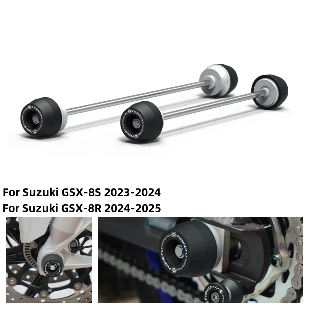 

For Suzuki GSX-8S GSX-8R 2023 2024 2025 Refit Rear Front Axle Fork Crash Slider Motorcycle Wheel Protector Moto Accessories
