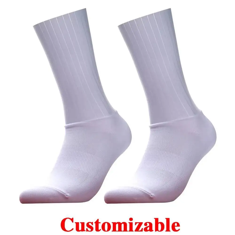 AliExpress NONE Customized Socks Aero Bicycle Silicone Sports Anti Slip Professional Racing Bicycle Socks Summer Cool Calcetines Ciclismo