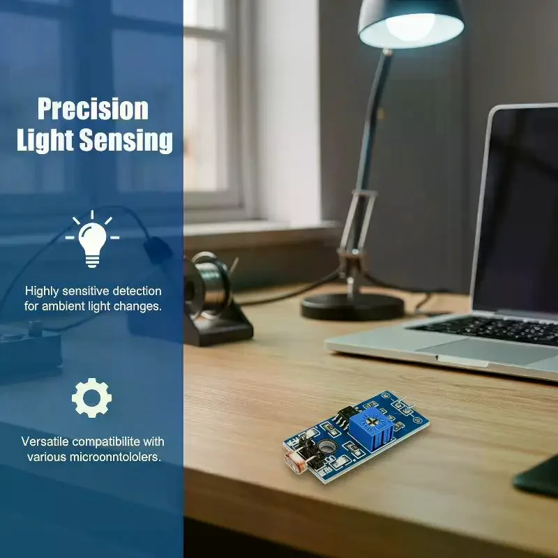 3/4 Pin Photoresistor Brightness Sensor Module - Digital Light Intensity Detection Photosensitive DIY Electronics Kit