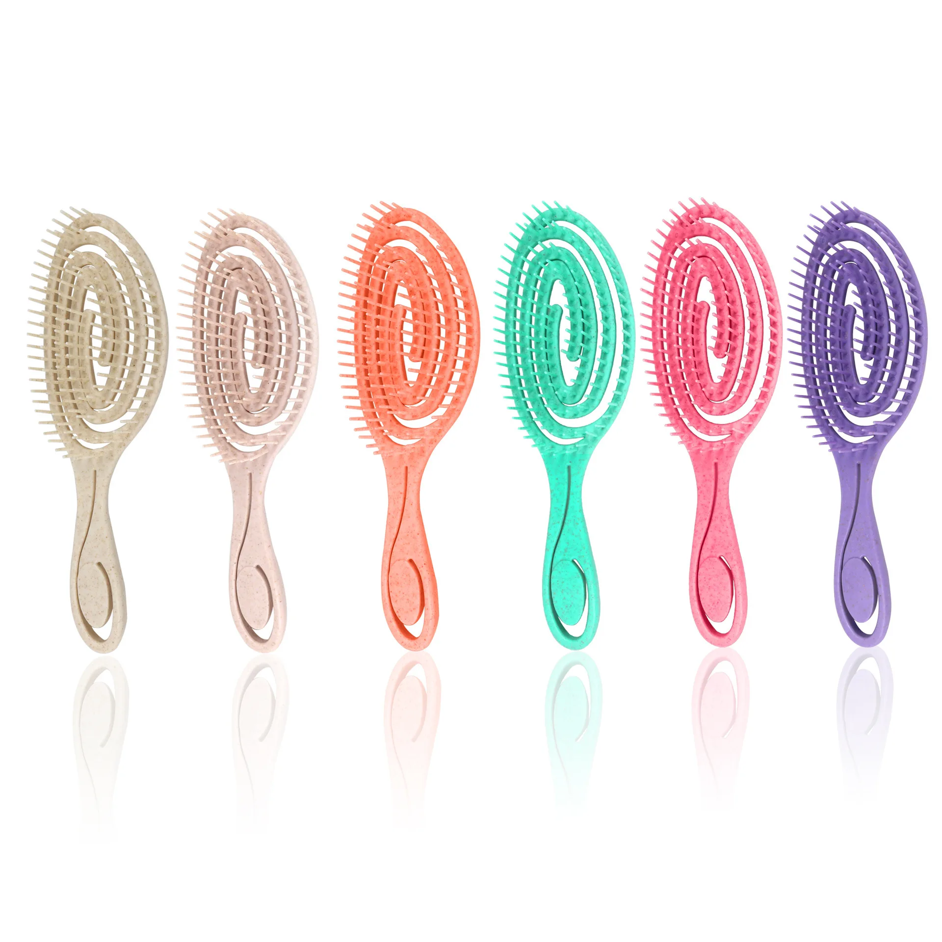 Oval Hollow Styling Hair Comb Elastic Comb Back Teeth Hair Massage Comb Arc Design Hair Cepillo Para Cabello Scalp Massage Comb