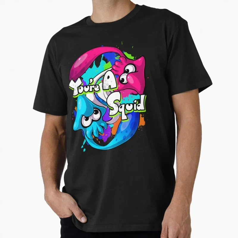 

You're a Squid Now Cartoon Video game Splatoon Gift T-Shirt for gamer 100% Cotton y2k clothing Short-Sleeve Tee All Size Tops