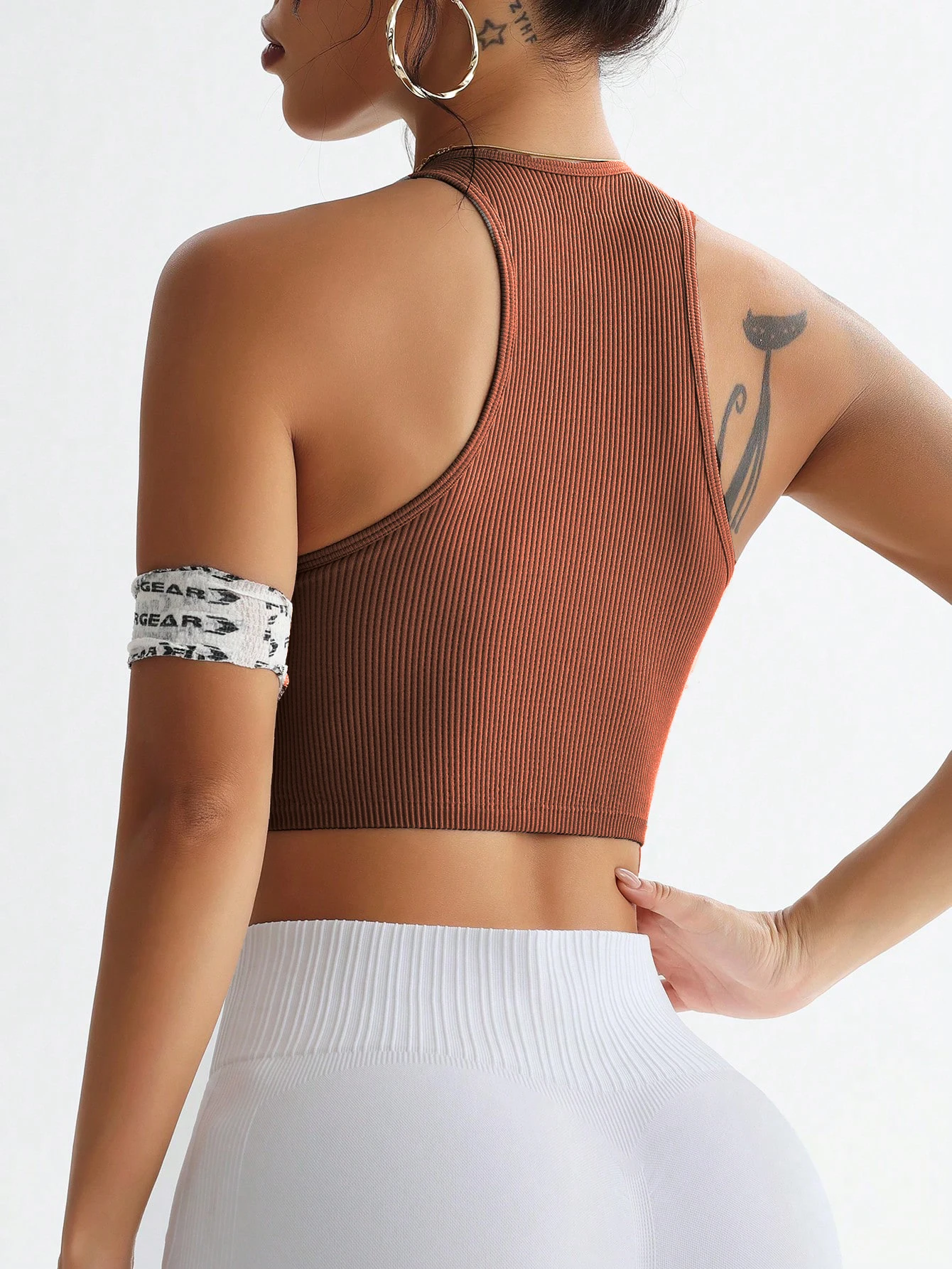 Ribbed Seamless Sports Bra Tan - Seamless Ribbed Workout Tank Top ulasan dan harga