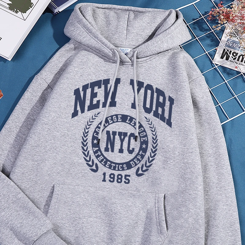 New Yori 1985 Printed Male Hoodies Leisure Comfortable Sweatshirt Sporty Essential Sport Shirts Versatile Drawstring Clothes