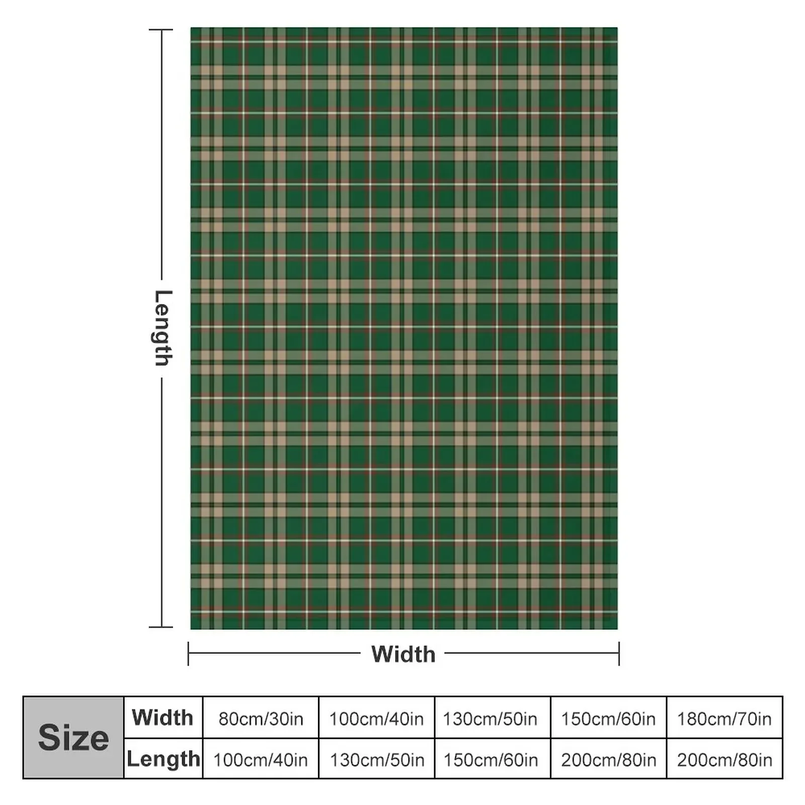 O'Neill Tartan Tan and Green Irish Plaid Throw Blanket Hairys funny gift Plaid Soft Beds Blankets