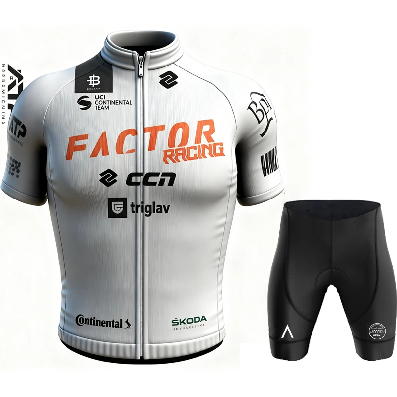 Radfahren Kleidung Mann Mtb Shorts Faktor Racing Sommer Bike Jersey Set männer Fahrrad Kleidung Hosen Gel Uniform Straße Tricuta bluse