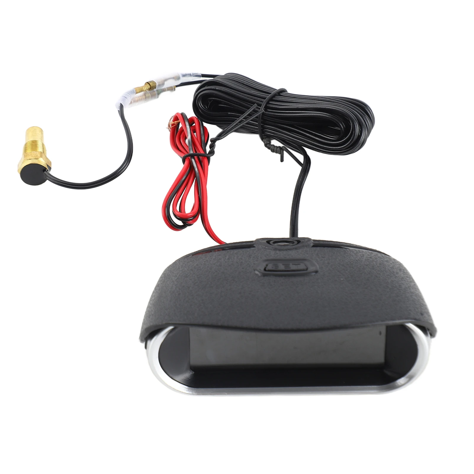 2 في 1 مقياس LCD السائل الكريستال سيارة الرقمية مقياس أفقي درجة حرارة الماء والجهد مقياس رقمي #3