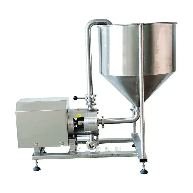 

stainless steel Pipeline circulating high viscosity jam sauce cosmetics high shear mixer disperser homogenizer emulsion pump