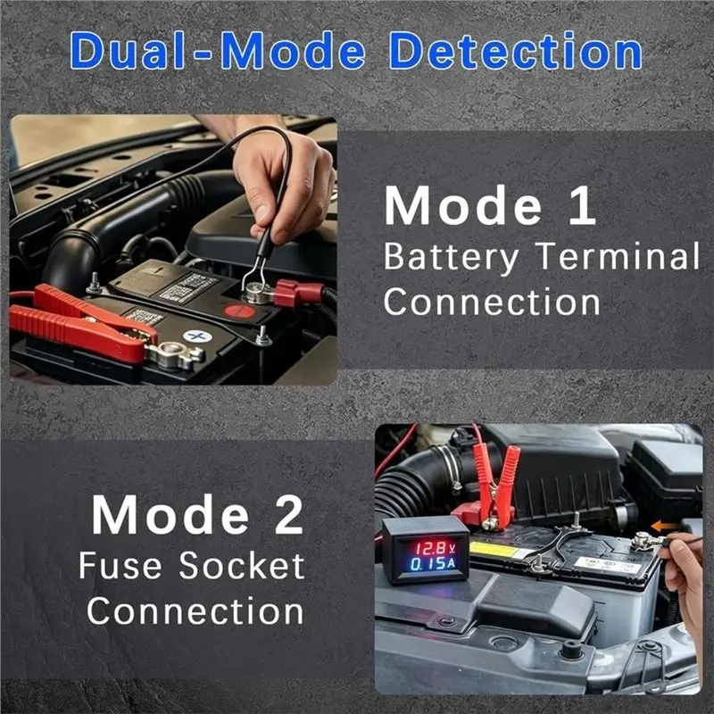 ABYN-Parasitic Batterieentladungstester, 12V Kfz-Sicherungs- und Parasitstrom-Tester mit Spannungsanzeige, kein Multimeter erforderlich – Detail 3