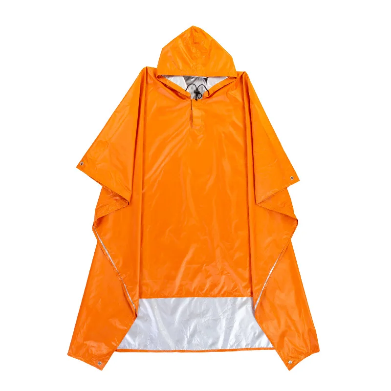 3 in 1 Waterproof Adult Long Raincoat Women Men Rain Coat Jacket Hooded Poncho for Outdoor Hiking Travel Fishing Rainwear Suit