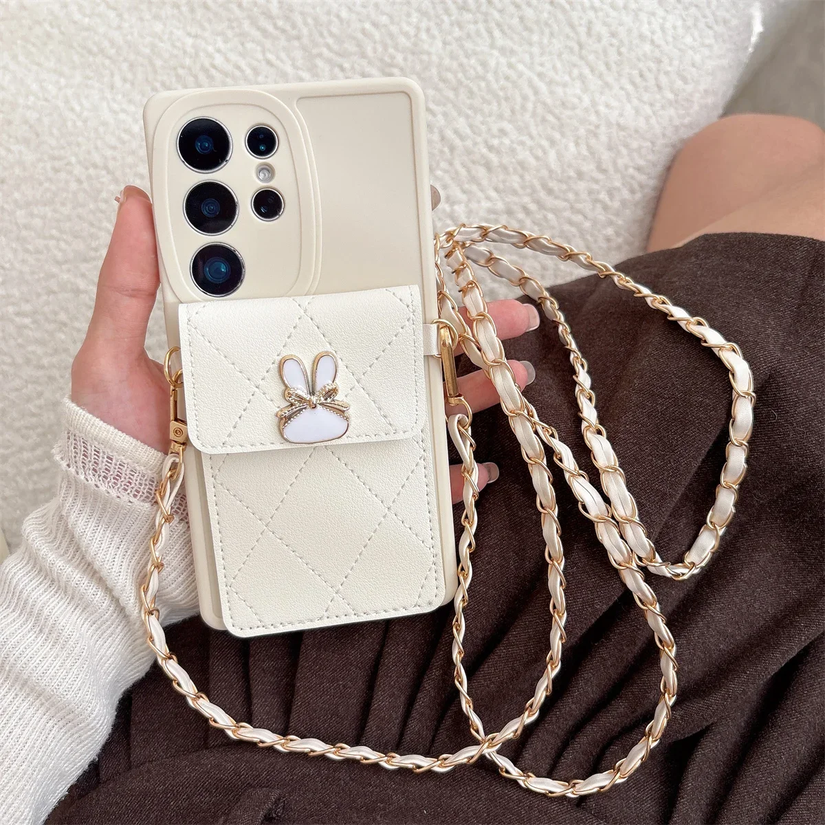 Crossbody Kartenhalter Brieftasche Cartoon Leder Handyhülle für Samsung Galaxy S25 S26 Ultra S24 S23 S21 S20 FE S22+ Plus Soft Cover