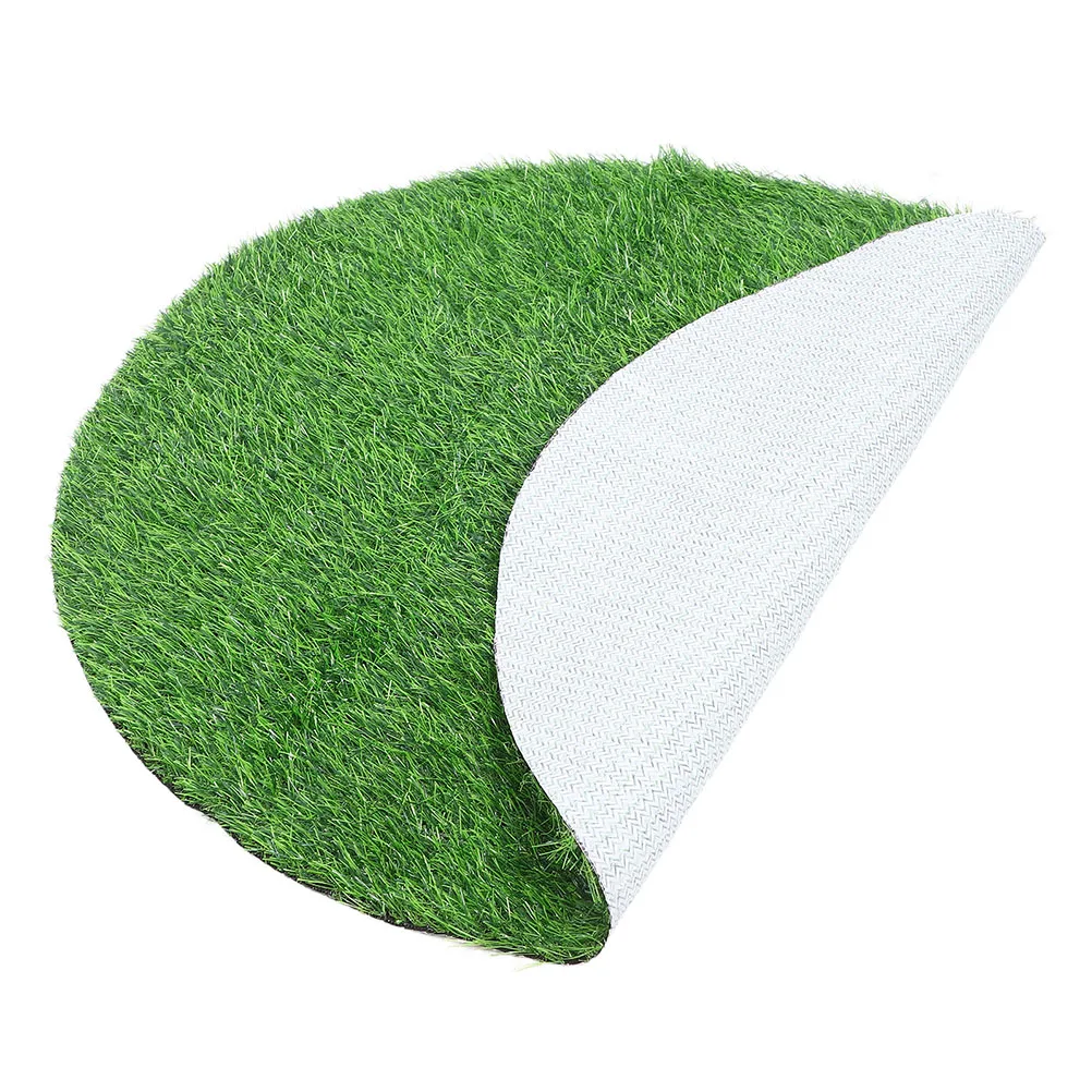 

Round 2.5cm Manhole Cover 80cm Artificial Grass Mat Decor Lawn Rug Dining Table Artificial Green Carpet Indoor Outdoor